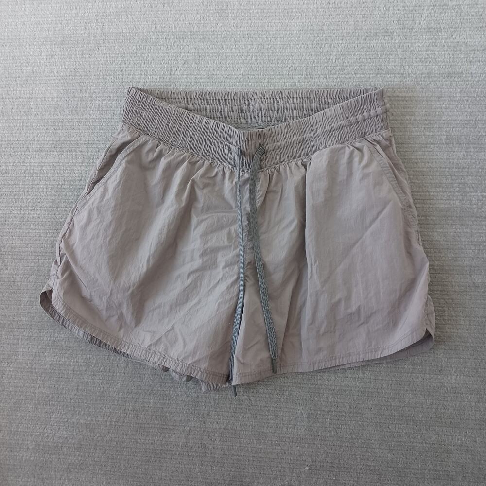 YPB Abercrombie Short Womens S Gray Lined Pockets Windbreaker Running Gym